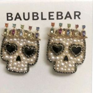 New Skull Earrings with Pearls and Gems